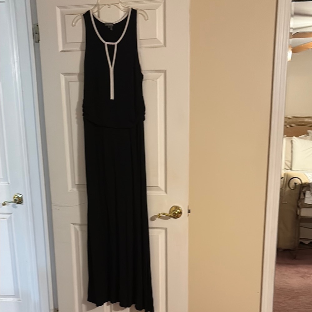 Vince Camuto Black Halter Maxi Gown